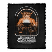 Dungeons & Dragons Blanket, 50'x60' First Edition Player's Handbook Cover Woven Tapestry Cotton Blend Fringed Throw