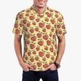 thumbnail image 3 of Balery Fruit Printed Men’s Short Sleeve Polo Shirt, Midweight Men's Shirt,Golf Polo shirts -X-Large, 3 of 9