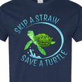thumbnail image 4 of Inktastic Skip a Straw Save a Turtle with Cute Green Sea Turtle T-Shirt, 4 of 5
