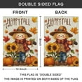 thumbnail image 4 of Happy Fall Scarecrow with Pumpkins and Sunflowers Fall Garden Flags 12.5"x18" Double Side,Small Yard Flags for Outside,Outdoor Fall Decor,Autumn Funny Garden Flag Yard Decoration, 4 of 4