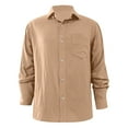 thumbnail image 3 of Yiaimeir Men's Summer Loose Print Long Sleeve Shirt Cardigan Solid Color Shirt,Size M-3XL, 3 of 4