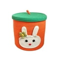 thumbnail image 3 of CQCYD 2Pcs Easter Storage Basket, Handmade Woven Rabbit Shaped Cotton Rope Storage Bin With Protective Lid, Easter-Themed Decorative Basket for Bedroom Living Room and Easter Decor, 3 of 9