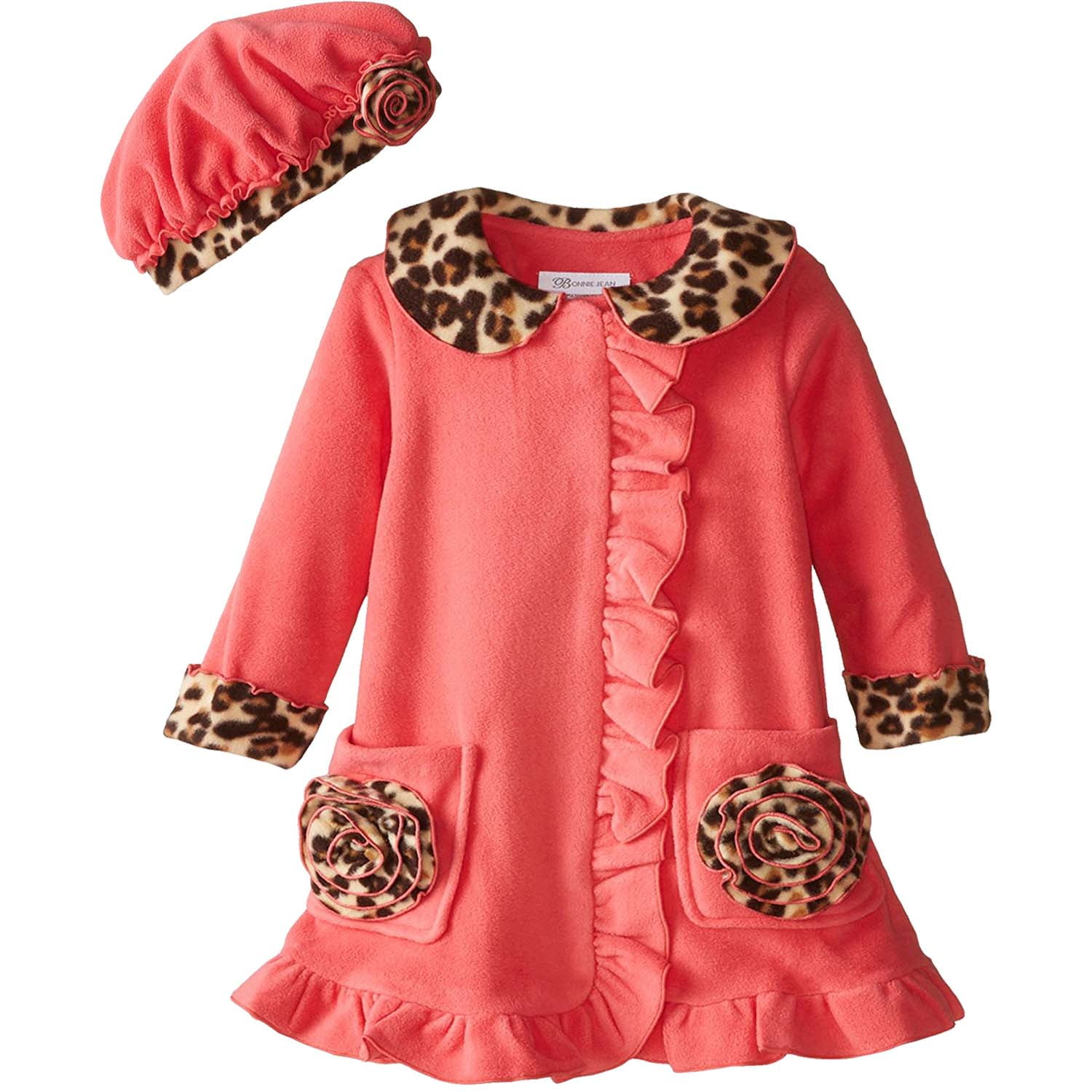 Bonnie Baby Baby Girls Infant Coral Bird Applique Knit Dress 24 Months, Coral