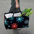 thumbnail image 7 of Snowflake Reusable Foldable Oxford Cloth Collapsible Easter Basket Storage Bin Bag with Large Capacity, 7 of 7