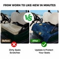 thumbnail image 4 of Golf Cart Seat Covers for 2 Seater, Navy Blue Yellow Star Retro Soft Microfiber Cart Seat Towel Blanket, Starry Sky Vintage Absorbent Breathable Non Slip Bench Seats Protector for Golf Course 51"x31", 4 of 9