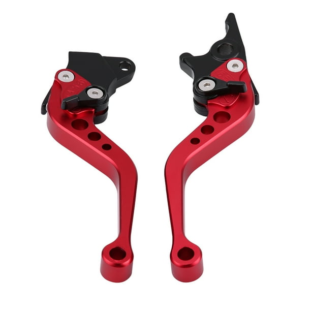 Manetas Moto,Par de manijas de freno y clutch de tambor, aluminio de control decimal numérico, 22 mm, 7/8", universal, para motocicleta, Rojo, 1 Ecomeon no