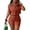 Light Brown, variant on JULMCOMO 2 Piece Sets for Women Button Down Cap Sleeve Summer Shirts Drawstring Waist Casual Matching Clothing Sets with Pockets Green XL