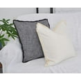 thumbnail image 4 of 16×16 Cream White Decorative Fringe Organic Cotton Throw Pillow Covers Boho Farmhouse Cushion Cover with Tassels Linen Like Textured Accent Pillowcases for Bed Couch Chair Sofa Living Room Set of 2, 4 of 13