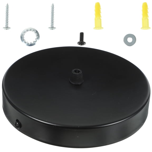 BESTOYARD Round Black Iron Chandelier Canopy Plate with Easy Installation for Home Ceiling