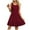 Wine, variant on Meichang T Shirt Dresses for Women 2024 Sleeveless Scoop Neck Ruffle Tiered Mini Dresses Solid Pleated A-Line Dresses Flowy Summer Sundresses Pink M