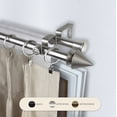 thumbnail image 4 of Dache 13/16" Double Bay Window curtain rod Adjustable 20"-36", 38"-72" - Satin Nickel, 4 of 4