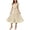 Beige, variant on Women’s V-Neck Ruffle Sleeve Midi Dress, Elastic Waist Tiered A-Line Dress, Soft Cotton Casual Summer Dress, 1 Piece, Sizes S Through XL
