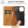 thumbnail image 2 of Dteck for Apple iPhone 13 Case with Card Holder Magnetic Premium Leather Flip Wallet Case Business / Classical Protective Cover with Kickstand Cover for iPhone 13, Brown, 2 of 6