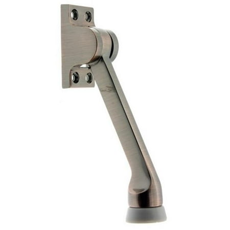 - Idh by St. Simons 13102-08A Solid Brass Square Kickdown Door Stop Holder with 5.5 in. Projection, Antique Copper