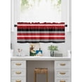 thumbnail image 5 of Valances for Windows Red Black Rod Pocket Cafe Window Treatments Valance Curtains for Kitchen Bathroom Laundry Basement Windows 42"x18", 5 of 9