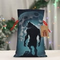 thumbnail image 5 of Xecao Moon Wolf Warrior Print Burlap Gift Bags with Drawstring and Gift Tags, Gift Bags, Burlap Bags, Jute Bags for Party, Christmas, DIY Craft Bags-Small, 5 of 9