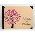 thumbnail image 2 of Darling Souvenir Orange Heart Tree Wedding Guest Book Hardbound Guest Sign-In Book Guest Registry Guestbook-9 x 12 Inches, 2 of 4