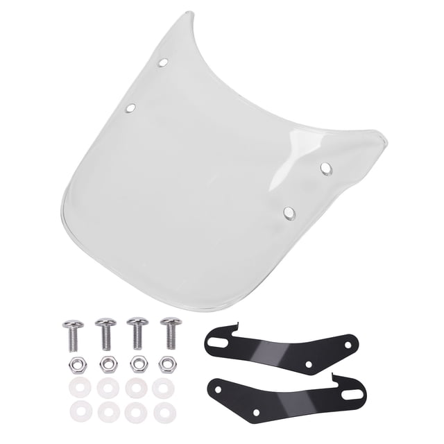 Parabrisas De Motocicleta, A Prueba De Viento, Antiarañazos, Ligero, Práctico, Deflector De Viento Para Faros Delanteros Redondos De 5 Pulgadas Y 7 Pulgadas YLSHRF Transparente