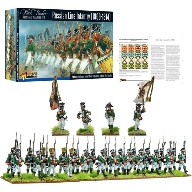 Wargames Delivered Black Powder Napoleonic - Russian Line Infantry 1809 ...