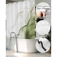 thumbnail image 5 of Split Shower Curtain for Transfer Bench, Marble Sage Green Fabric Shower Curtains for Bathroom, Gold White Modern Gradient Ocean Wavy Tub Sliding Transfer Bench Waterproof Bath Curtains 72"x72", 5 of 9