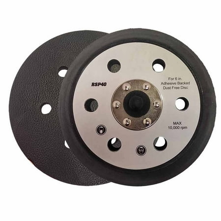 

Superior Pads and Abrasives RSP40 6 inch Diameter 6 Vacuum Holes 5/16 inch-24 UNF Threaded Shaft PSA Adhesive Back Sanding Pad Replaces Porter Cable 17000 (2 per pack)
