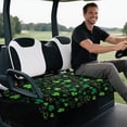 thumbnail image 5 of XYZCANDO Shamrock Clover Golf Cart Seat Cover With 4 Front Pockets - Non-Slip Washable Universal Accessory for Golfers, 5 of 8