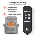 thumbnail image 6 of MCombo Dual Motor Power Lift Recliner Chair with Massage and Dual Heating for Senior, Fabric 7888 (Gray, Medium), 6 of 10