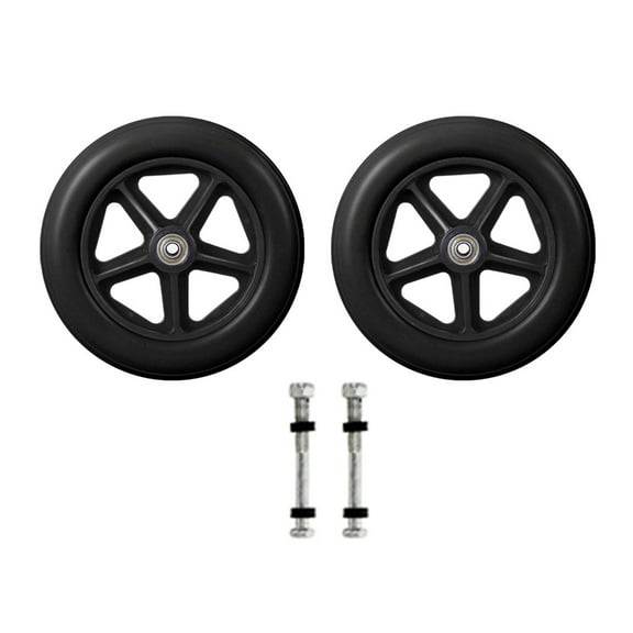 2Pcs 6/7/8in Wheelchair Front Wheel Replacement Caster Solid Tire Wheel Smooth