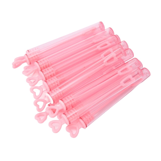 Mini varitas de burbujas en forma de corazón rosa 50 piezas palitos de burbujas de plástico transparente para niños regalos de fiesta para bodas Anggrek Otros