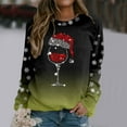 thumbnail image 2 of Chandail en Molleton pour Femmes Joyeux Noël Imprimé Col Rond Chandail Confortable Manches Longues Blouse Ample, 2 of 4
