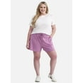 thumbnail image 3 of Terra & Sky Women’s Plus Size Pull On French Terry Cloth Shorts with Pockets, 5” Inseam, Sizes 0X-5X, 3 of 5