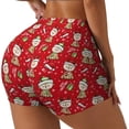 thumbnail image 2 of Kdxio cute Christmas Moose Print Workout Shorts for Women Seamless Soft Smooth Gym Yoga Scrunch Active Shorts, 2 of 5