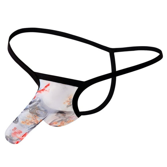 Ketyyh-chn99 Boxeurs pour Hommes 2024 Caleçons Courts Respirants sous-Vêtements Transparents Shorts Imprimé Lèvres Chaudes Blanc,G