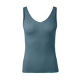 thumbnail image 5 of Tittly Tank Tops Vest for Women Women's Summer V Neck Knitted Solid Color Tank Top Womens Tops Knit Tops Blue S, 5 of 7