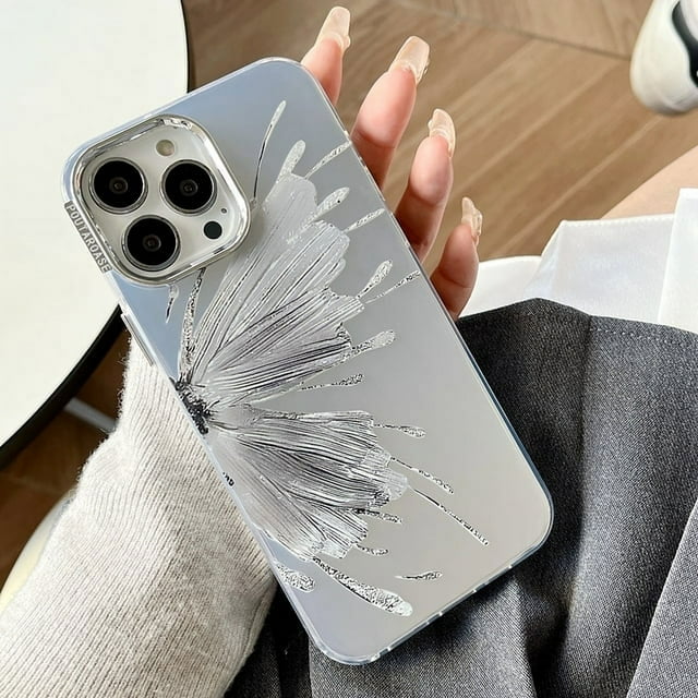 Étui Papillon pour iPhone 15 Pro Max 15 Plus Protection de Lentille Plaquée pour iPhone 14 13 11 12 Pro X TP Max Xr
