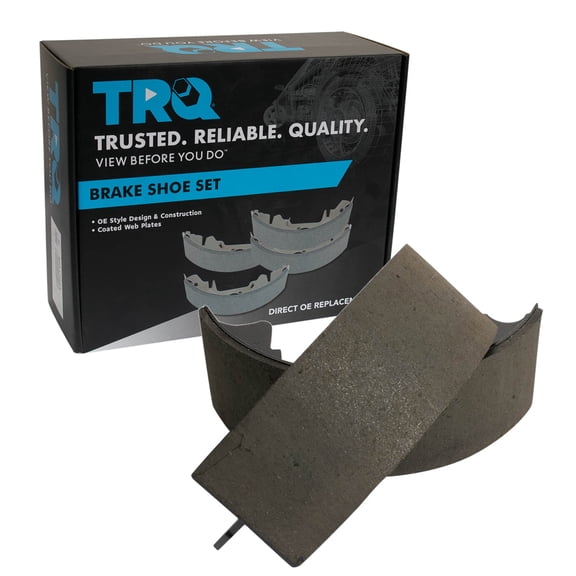 TRQ Parking Brake Shoe Set Fits Heavy Duty Trucks