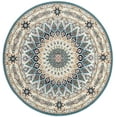 thumbnail image 2 of Rugs.com Rabia Collection Rug – 7' Round Blue Low Rug Perfect For Kitchens, Dining Rooms, 2 of 6
