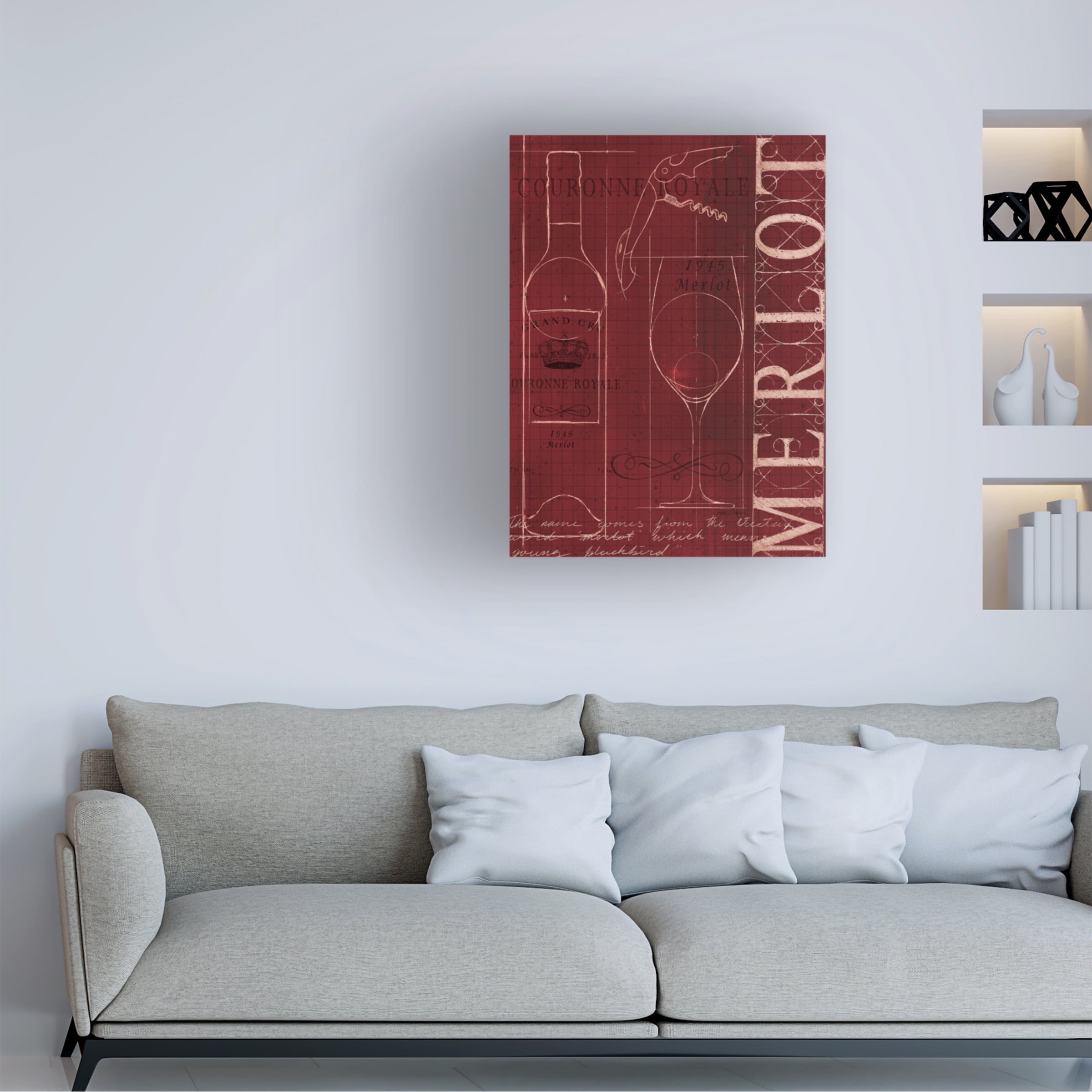 Marco Fabiano 'Wine Blueprint II' Canvas Art
