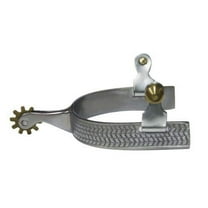 Showman Nickel Plated Spurs w/ Engraved Herringbone Design