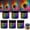 6PC, variant on Solar Mandala Lights Outdoor Seven-Color Changing Wall Light Waterproof Metal Fence Lights for Yard Garden Post Patio Backyard Decor