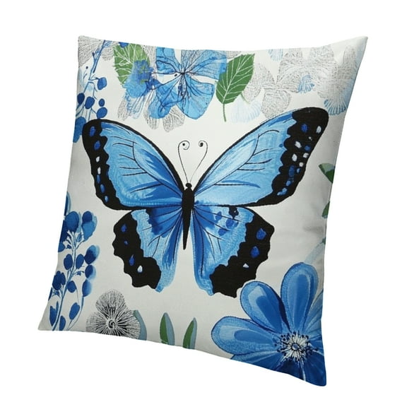 Autua Betro Butterfly Pattern Decorative Throw Pillow Covers Vintage Style Home Decorative Cushion Cover with Quote Pillowcase utterfly Pattern 12x12in