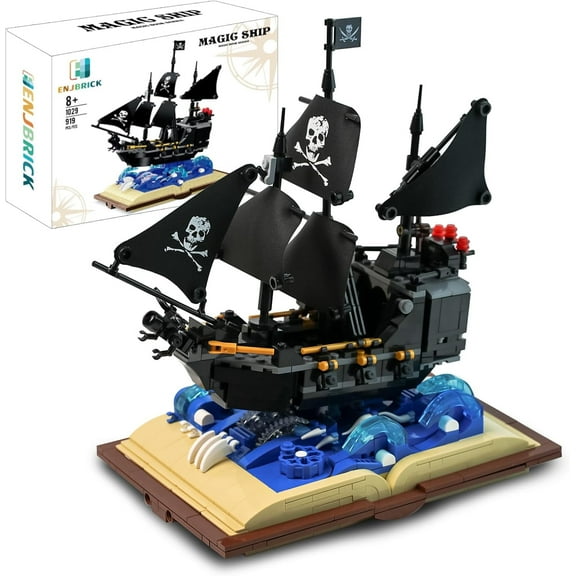 Creator Pirate Ship Building Set Compatible with Lego for Adults,Christmas Toy Building Blocks for Boys 8-14 Years 919 pcs