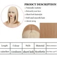 thumbnail image 3 of HAIRRO Ombre Pink Black Wigs With Bangs Bob Wigs for Women 12 Inch Short Bob Wigs With Bangs Synthetic Wigs for Daily Party Use, 3 of 9