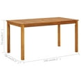 thumbnail image 4 of vidaXL Garden Table 140x80x74 cm Solid Acacia Wood, 4 of 5