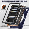 thumbnail image 2 of Funda para iPad Pro 11 2025 / 2024, Silicona Anti-caída + Capa Protectora de PC con Asa, Correa para el Hombro, Funda Protectora Resistente a Golpes y Tres Pruebas para Tablet, Azul Marino, 2 of 6