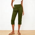thumbnail image 2 of Posijego Womens High Waist Capri Sweatpants Straight Leg Capri Pants Stretch Jogger Yoga Athletic Cropped Pants with Pockets, 2 of 9