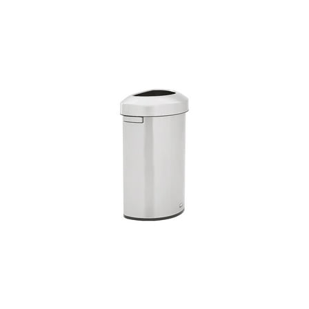 Rubbermaid Refine Stainless Steel Indoor Trash Can with Open Lid 21 Gallon Silver (2147582)