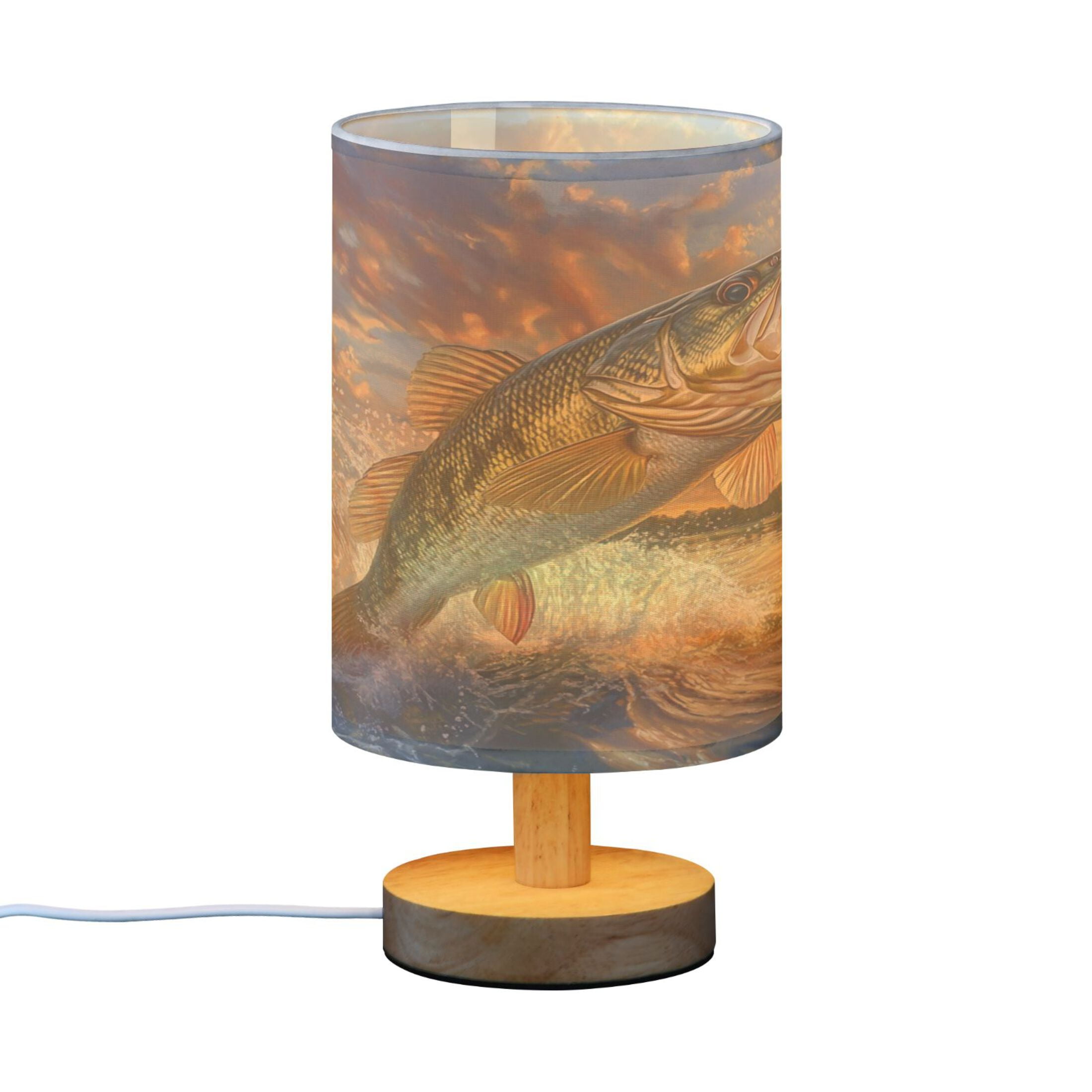 Desk Lamp Bedside Lamp 5.12x9.7In LED Lamp With USB Charging Interface For Bedroom Living Room Office Study Stylish Decoration Golden Fish
