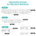 thumbnail image 2 of Bandeja de bañera expandible Caddy COKIHOM transparente para baño, 2 of 8