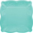 thumbnail image 1 of Group  10 in. Teal Square Embossed Plate, Pack of 6 - 8 per Pack, 1 of 1